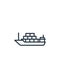 cargo ship icon vector from vehicles concept. Thin line illustration of cargo ship editable stroke. cargo ship linear sign for use