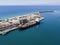 Cargo ship moored at the pier of the port of Vibo Marina, Calabria, Italy. BBC Chartering