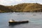 Cargo ship near Caribbean island