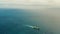 Cargo ship in the open blue sea, Philippines.