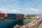 Cargo Ship in the Panama Canal