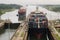 Cargo Ship in Panama Canal