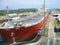 Cargo ship in Panama Canal