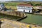 Cargo ship passing Panama Canal