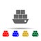 Cargo, ship, tanker multi color style icon. Simple glyph, flat vector of transport icons for ui and ux, website or mobile