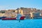 Cargo ship at Valletta shore, Malta