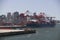 Cargo Ship In Vancouver Harbour British Columbia