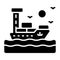 Cargo ship vector design, visually perfect icon of freight ship, maritime ship