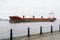 Cargo ship vessel freight containers carrier transport on sea ocean to port dock