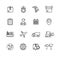 Cargo and Shipping Outline Icons Set. Vector