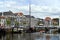 Cargo ships and houseboats docked in the canals of Zwolle