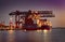 Cargo ships loading containers at Port Botany, Australia