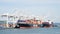 Cargo Ships NYK AQUARIUS and APL KOREA loading at the Port of Oakland