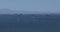 Cargo ships stuck at sea beyond the breakwater at the Port of Los Angeles during a shipping backlog