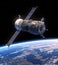 Cargo Spacecraft Progress Orbiting Earth