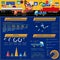 Cargo transportation infographics, trucks, lorry. Elements infographics