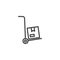 Cargo trolley line icon