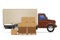 Cargo truck delivery and transportation goods concept vector ill