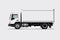 cargo truck vector flat minimalistic isolated illustration