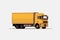 cargo truck vector flat minimalistic isolated illustration