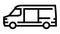 cargo van car line icon animation