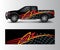 Cargo van and car wrap vector, Truck decal designs, Graphic abstract stripe designs for offroad race, adventure and livery car