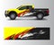 Cargo van and car wrap vector, Truck decal designs, Graphic abstract stripe designs for offroad race, adventure and livery car