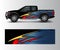 Cargo van and car wrap vector, Truck decal designs, Graphic abstract stripe designs for offroad race, adventure and livery car