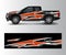 Cargo van and car wrap vector, Truck decal designs, Graphic abstract stripe designs for offroad race, adventure and livery car