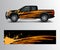 Cargo van and car wrap vector, Truck decal designs, Graphic abstract stripe designs for offroad race, adventure and livery car