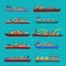 Cargo vessels and tankers shipping delivery bulk carrier train ferry freight industrial goods boat tankers isolated