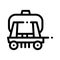 Cargo Water Trailer Vehicle Vector Thin Line Icon