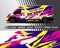 Cargo wrap design vector. Graphic abstract stripe racing background kit designs for vehicle, race car, rally, adventure and livery