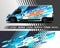 Cargo wrap design vector. Graphic abstract stripe racing background kit designs for vehicle, race car, rally, adventure and livery