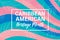 Caribbean American Heritage month - celebration in USA. Bright colorful banner template design with palm leaves foliage