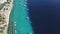 Caribbean boat yacht harbor Bonaire island aerial drone top view