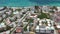 Caribbean city. Aerial view from drone. Travel destinations