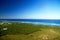 Caribbean coastline from helicopter view