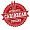 Caribbean cuisine grunge rubber stamp