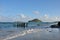 Caribbean island seen from shore