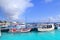 Caribbean Puerto Juarez boat pier turquoise sea