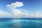 Caribbean Sea With Clouds