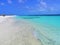 Caribbean sea, Los Roques. Vacation in the blue sea and deserted islands.