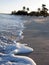 Caribbean sea and waves in the beach