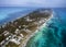 Caribbean side of Isla Mujeres - Aerial View