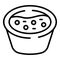 Caribbean soup icon outline vector. Food haiti
