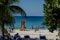 Caribbean Sun Retreat: Vacationers Revel in Serenity, Sunbathing Bliss on Great Stirrup Cay\'s Tropical Shores