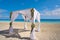 Caribbean wedding gazebo on the beach