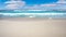Caribbean white sand shore transparent waves