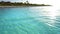 Caribbean white sand shore transparent waves